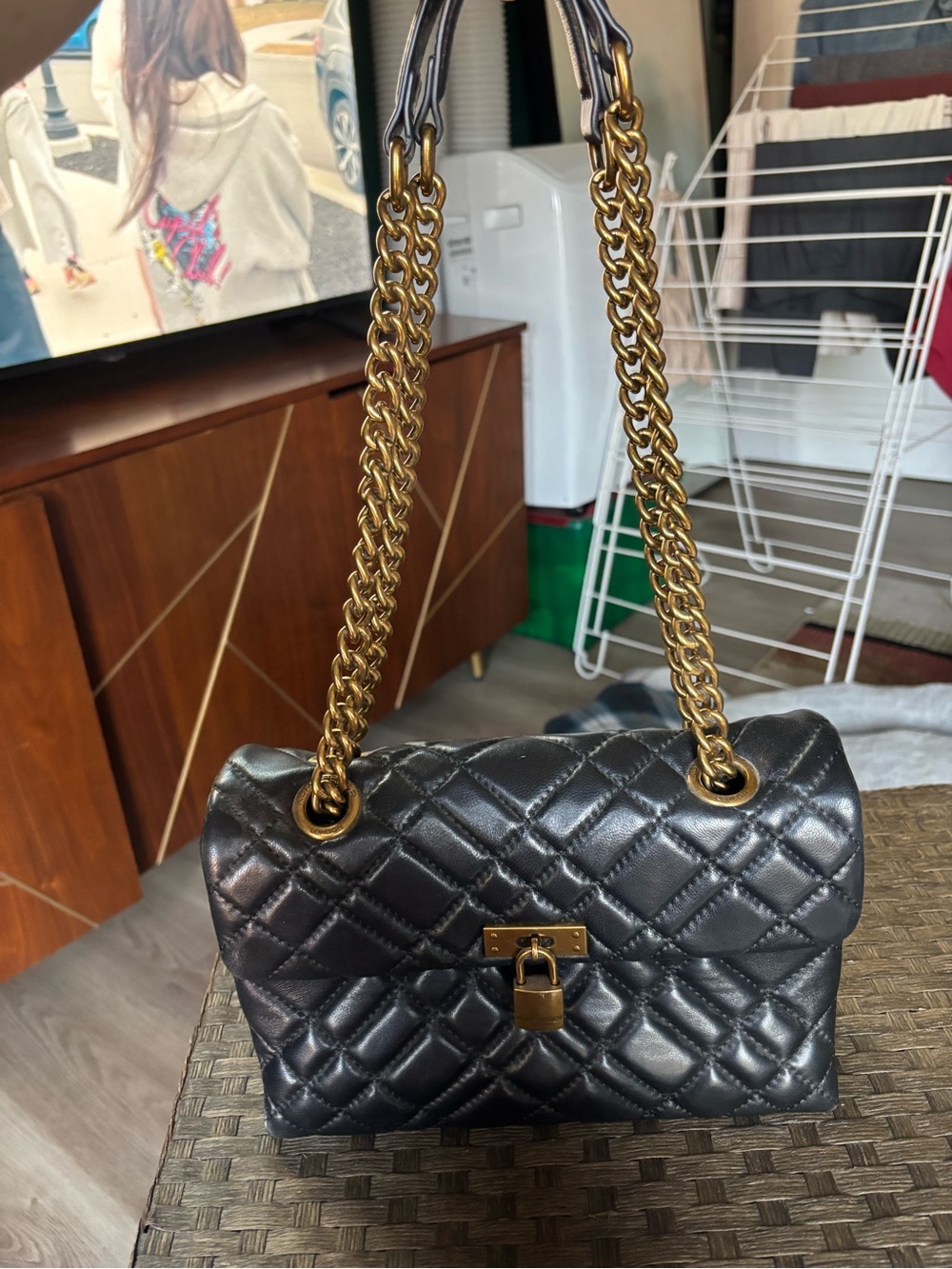 Kurt Geiger Quilted Chain-Handle Bag